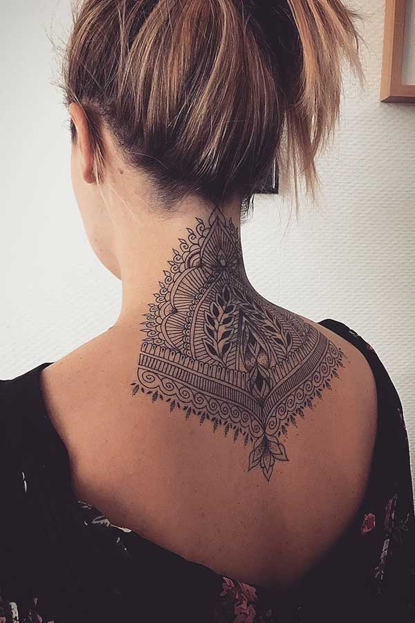 neck and back tattoos