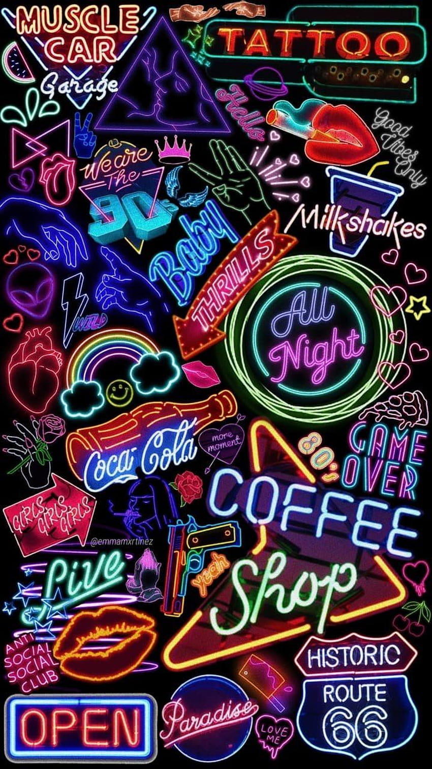 neon wallpaper iphone