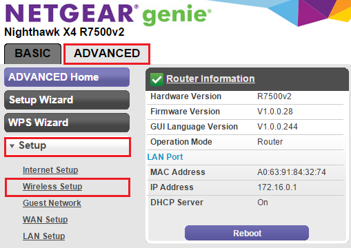 netgear settings