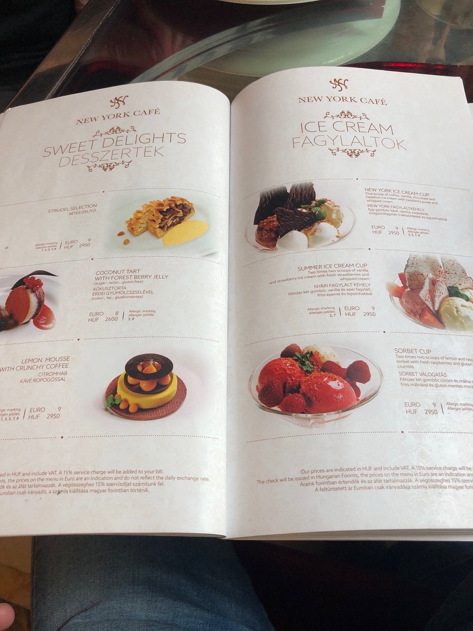 new york cafe budapest menu