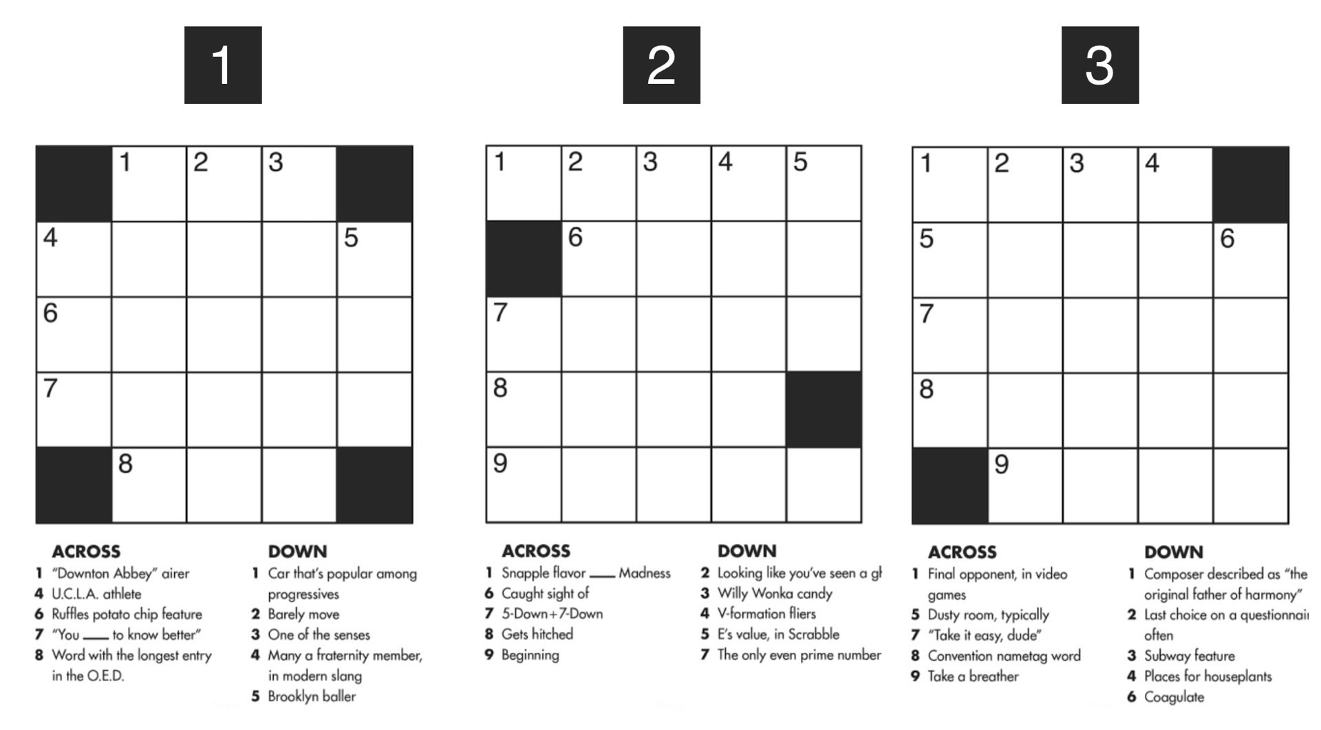 new york times mini crossword puzzle