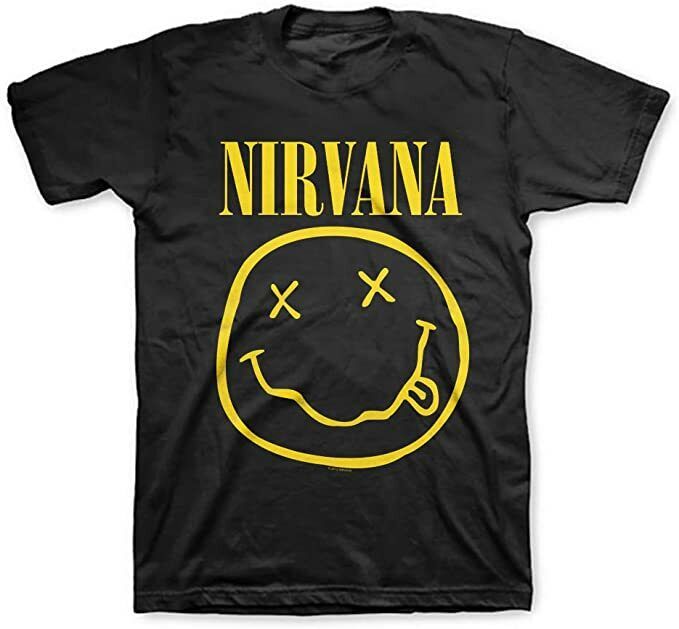 nirvana smiley face t shirt