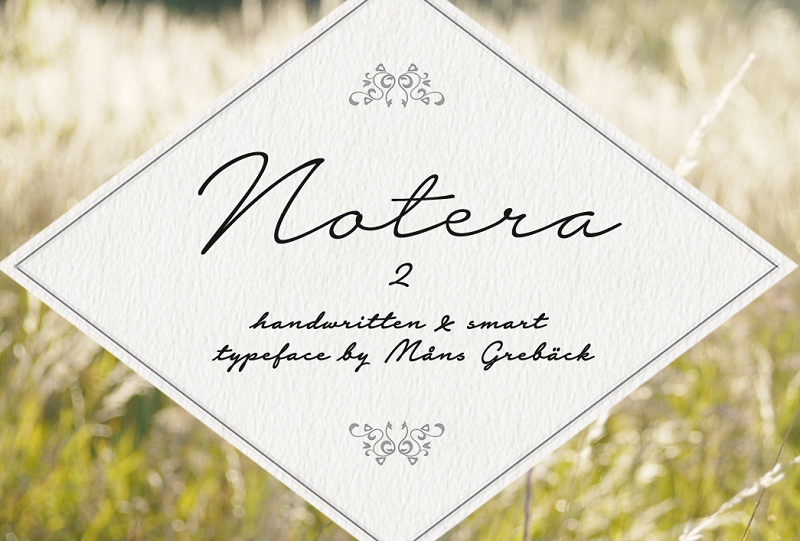 notera personal use only font free download