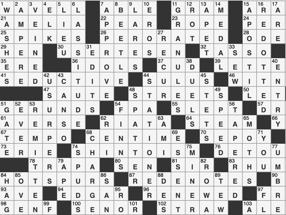 ny times crossword puzzle today