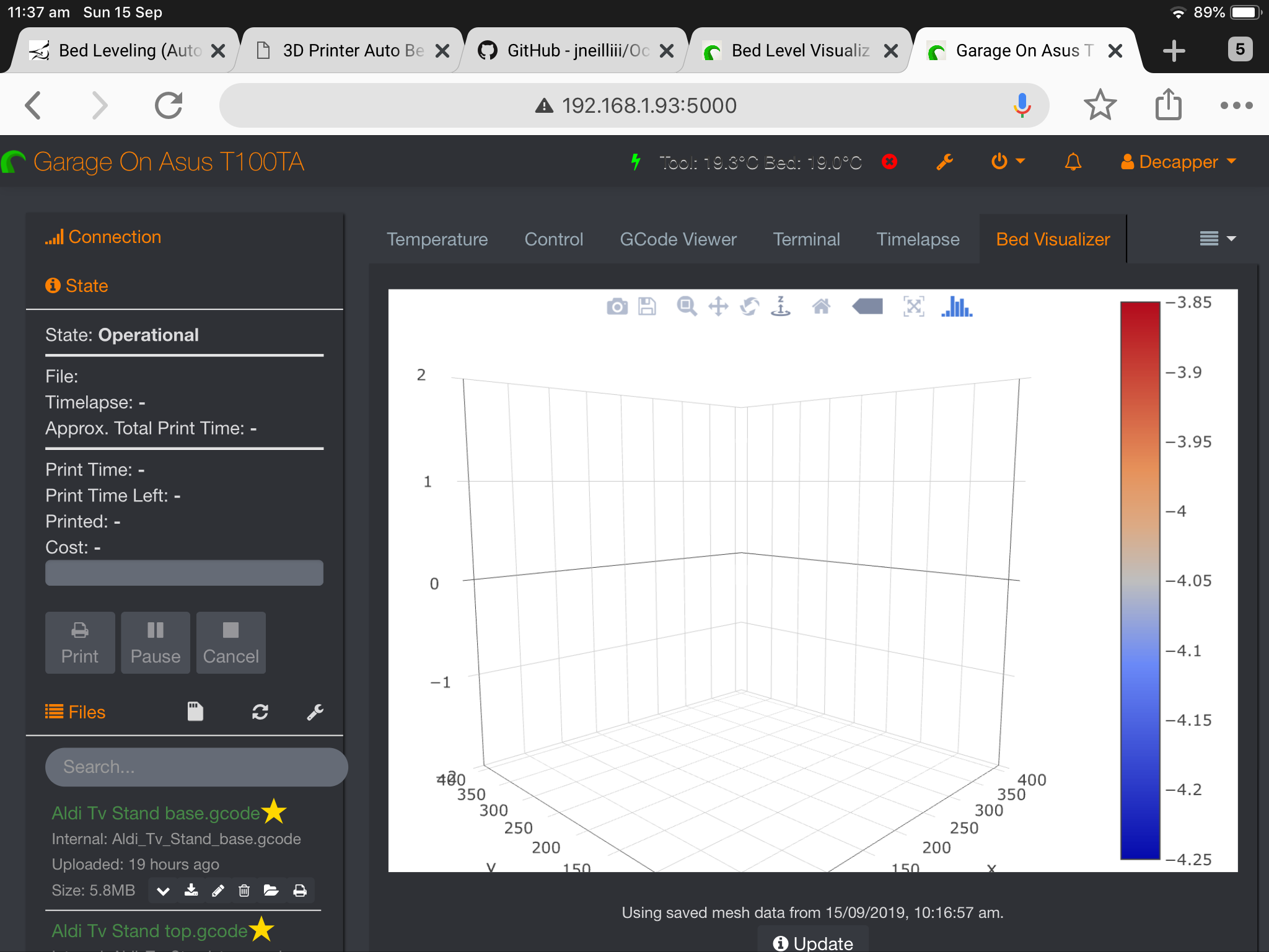 octopi bed visualizer