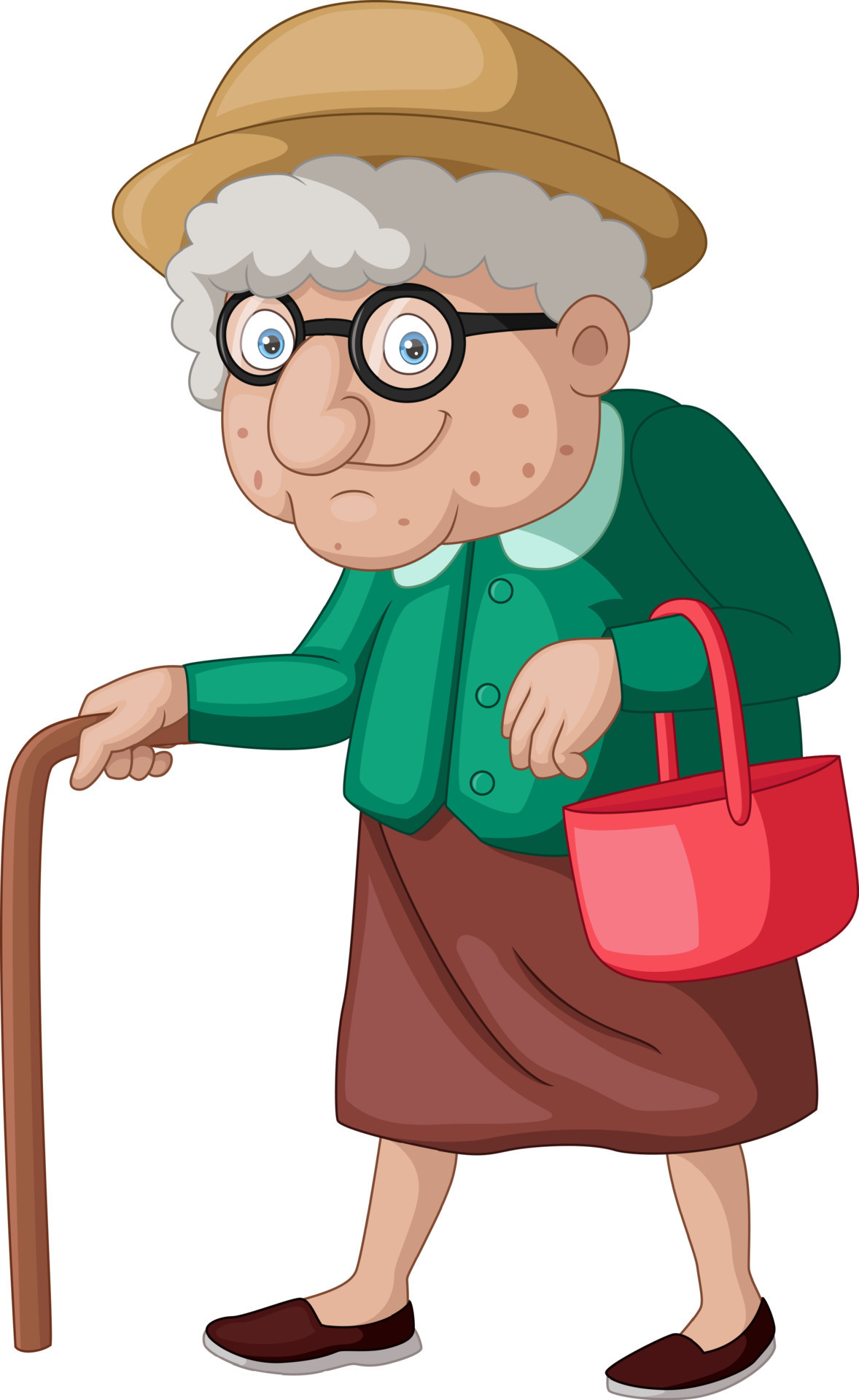 old woman cartoon