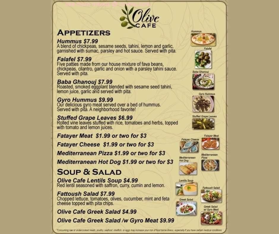 olive cafe topeka menu