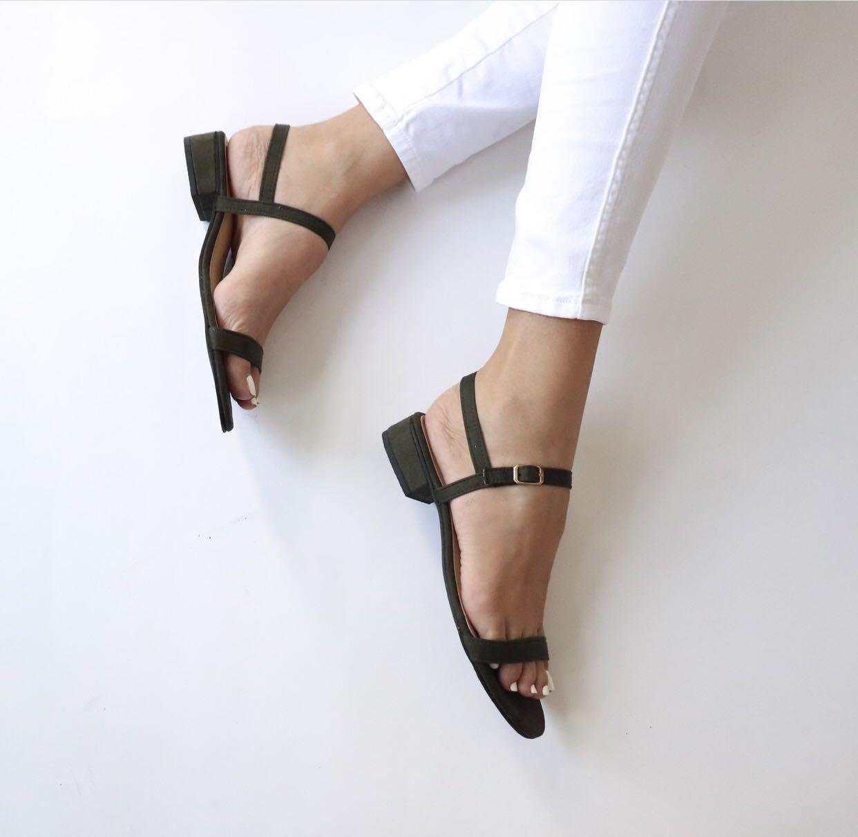 one inch heel sandals