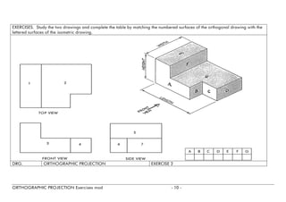 orthographic to isometric drawing exercises