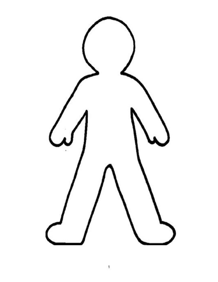 outline of a cartoon body