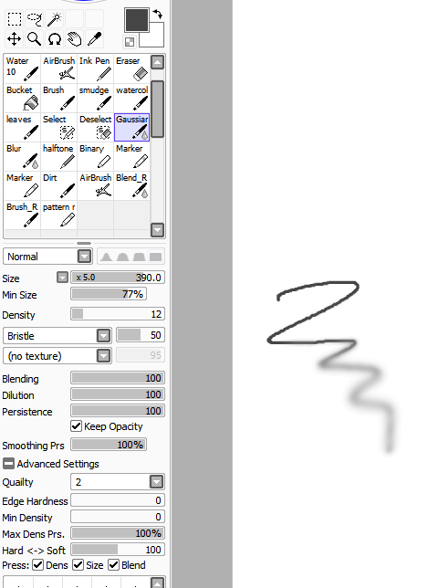 paint tool sai blur