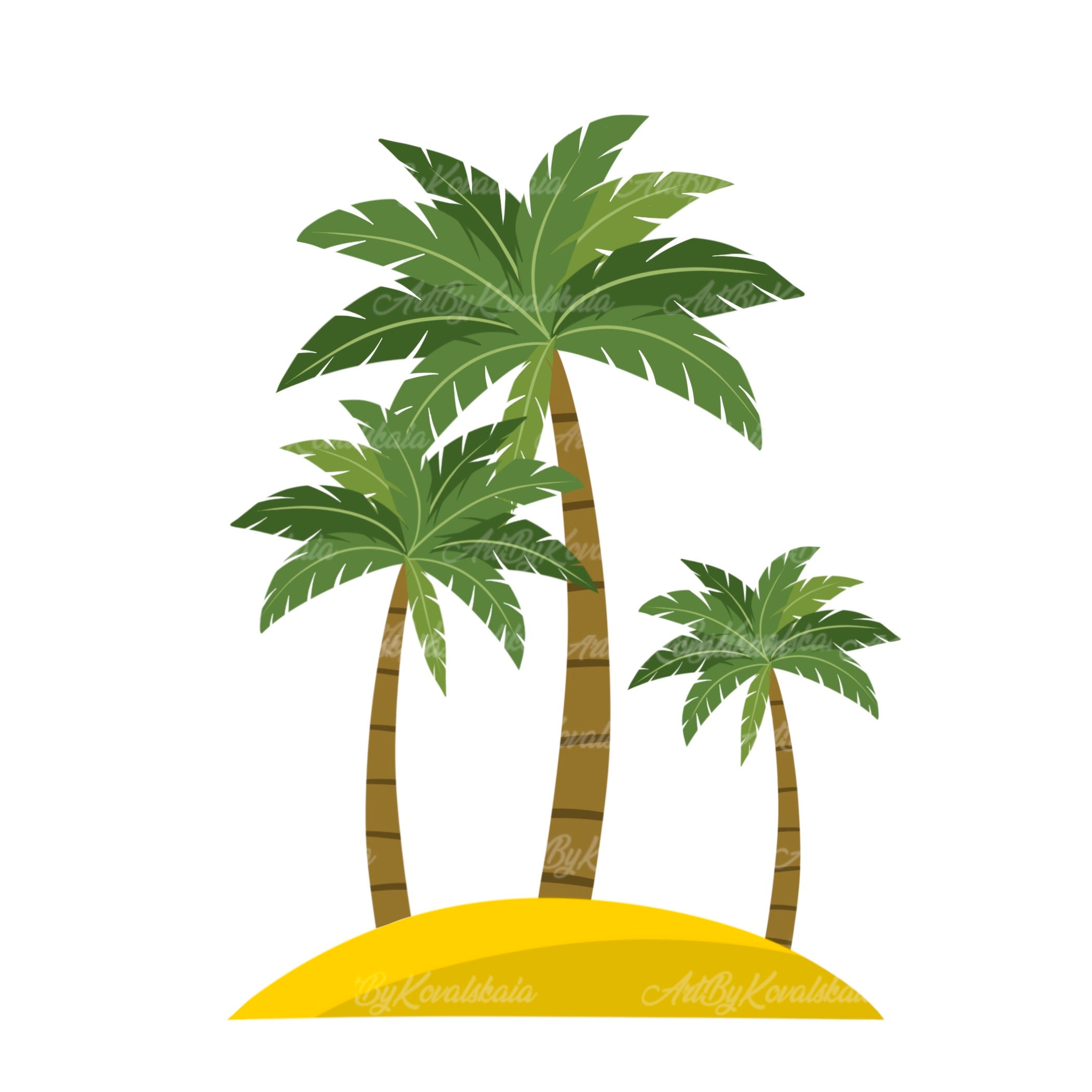 palm trees clip art