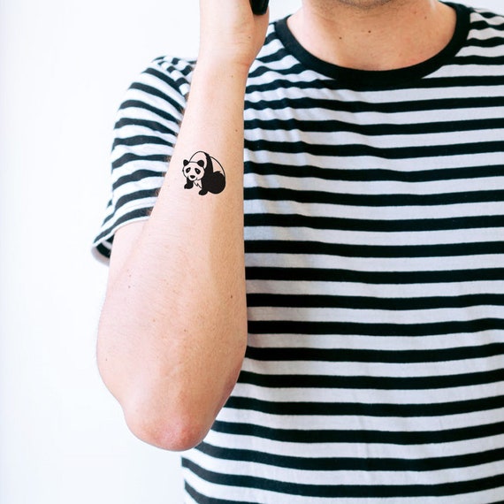 panda minimalist tattoo