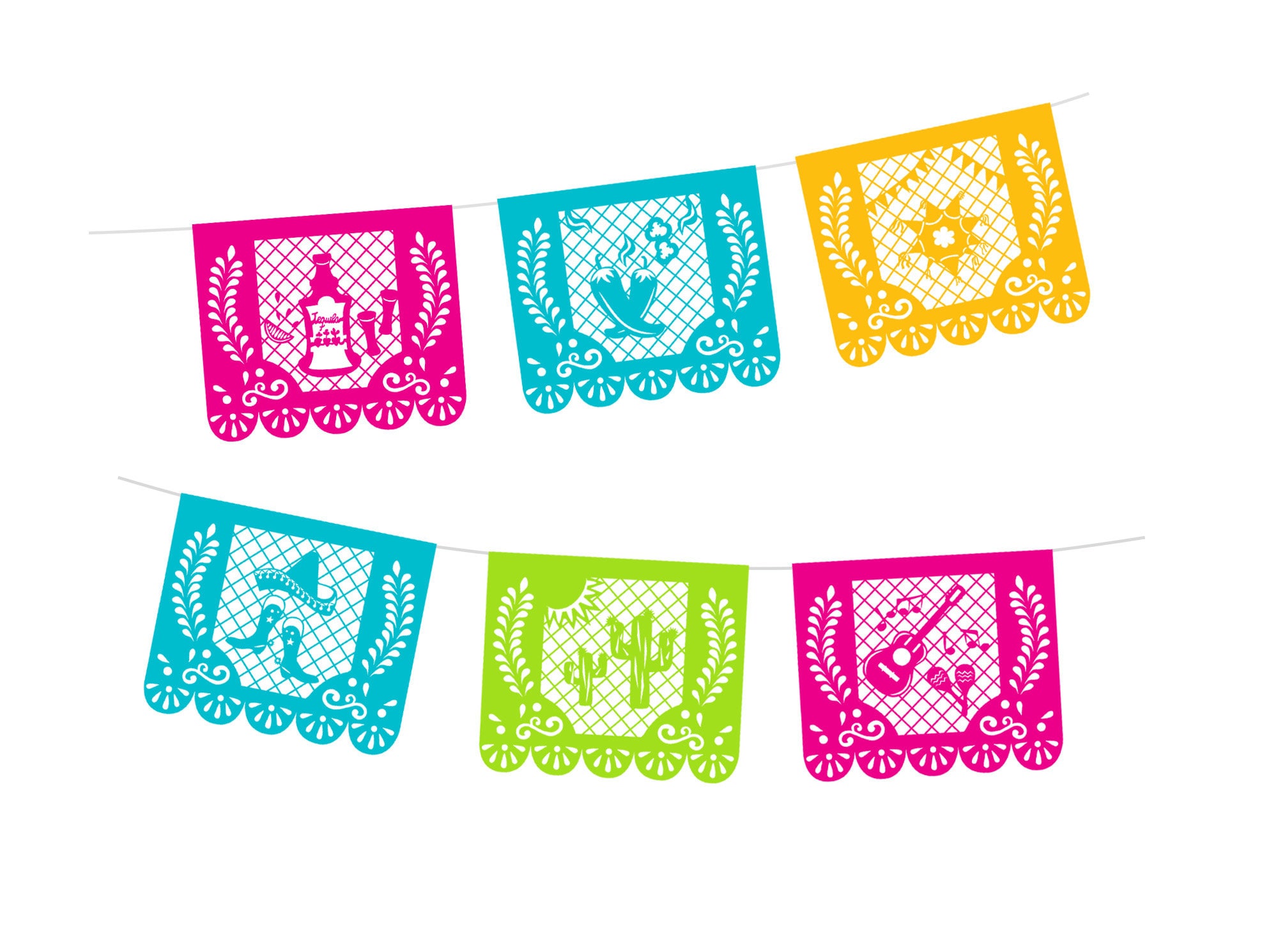 papel picado mexicano png