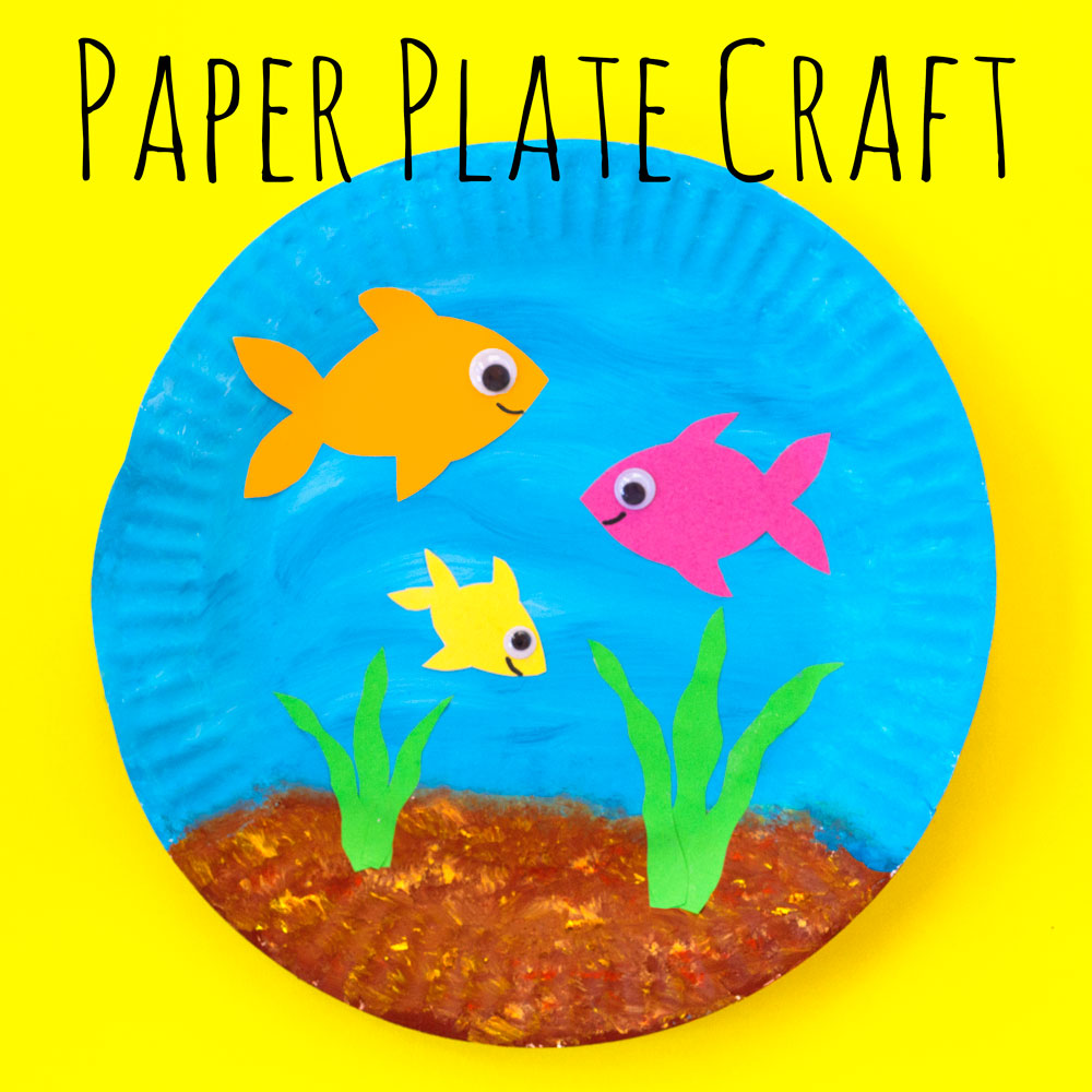 paper plate fish aquarium