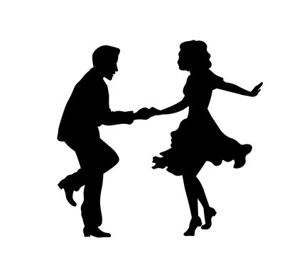 partner dance silhouette