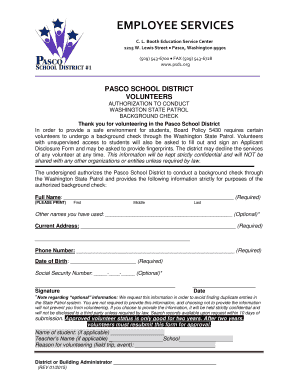 pasco county schools volunteer form