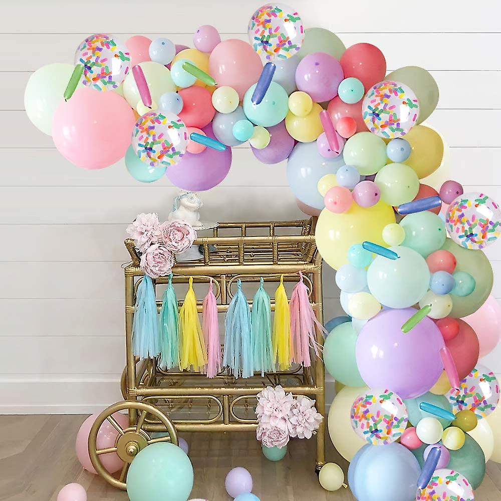 pastel balloon garland