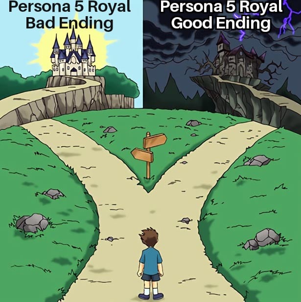 persona 5 good ending vs true ending