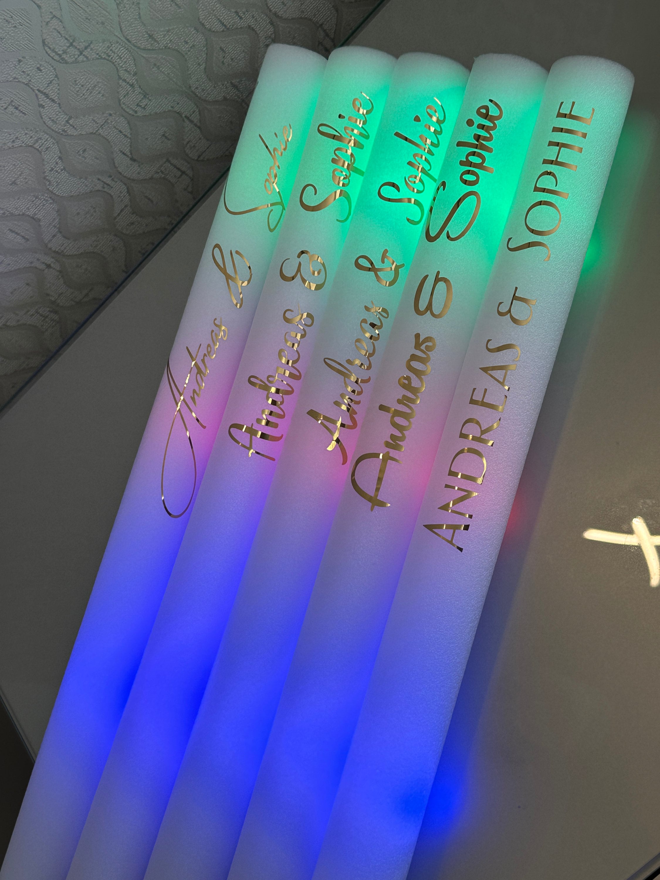 personalised foam glow sticks