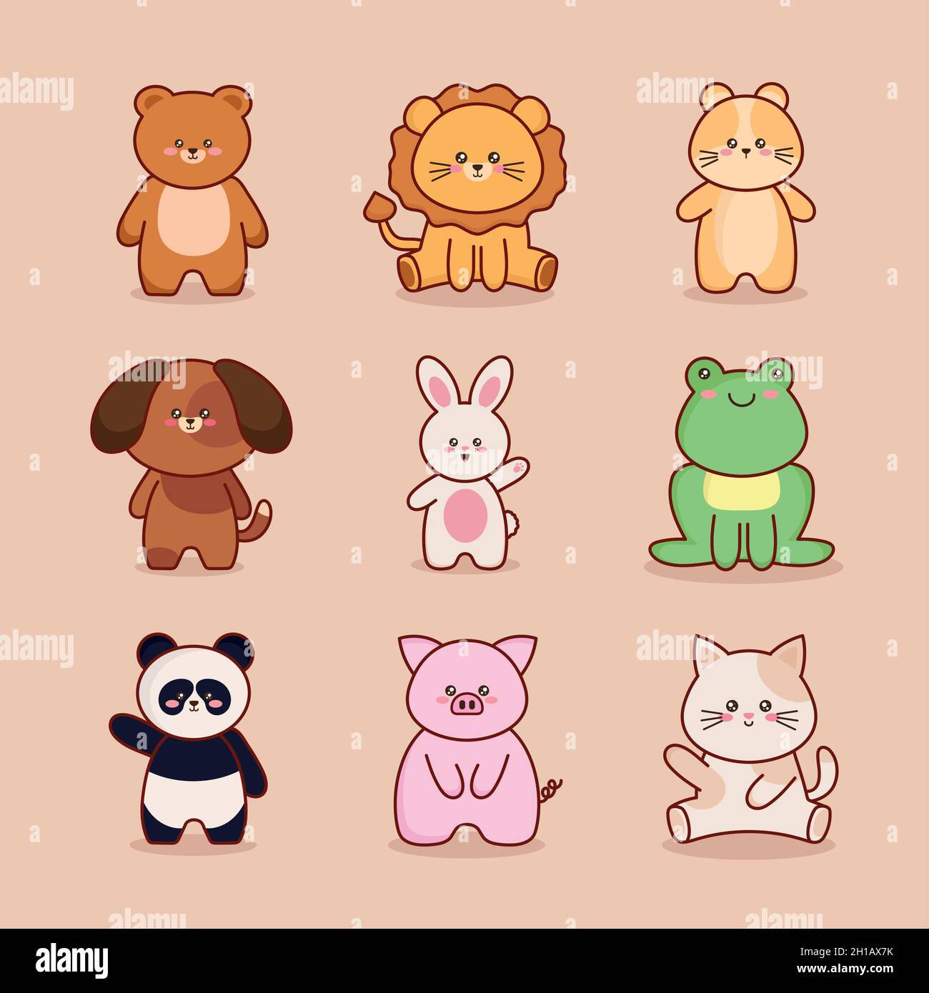 personnage kawaii animaux