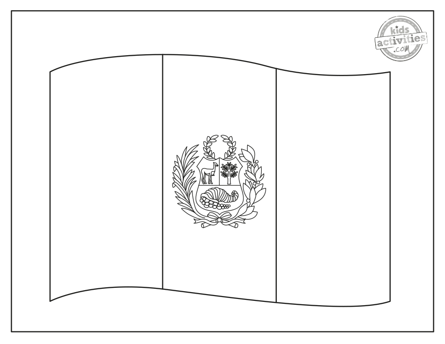 peru flag coloring page