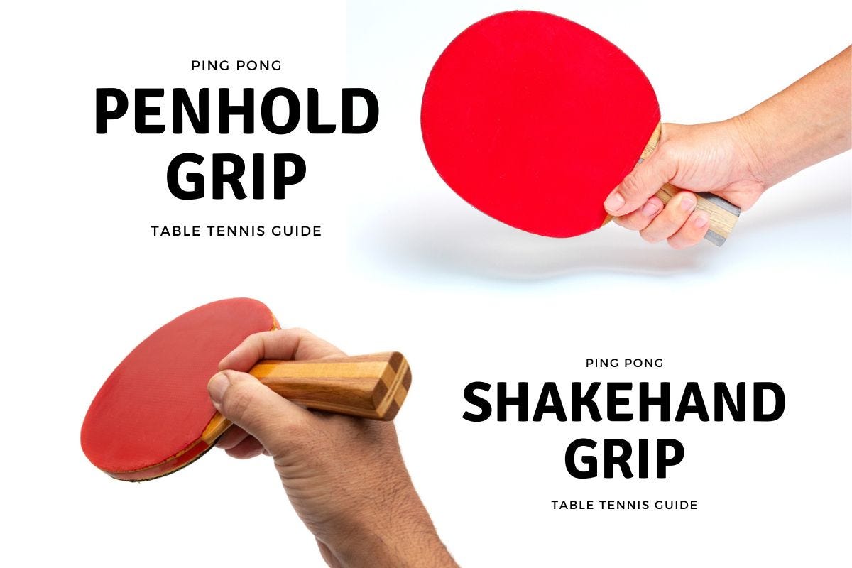 ping pong pen hold grip