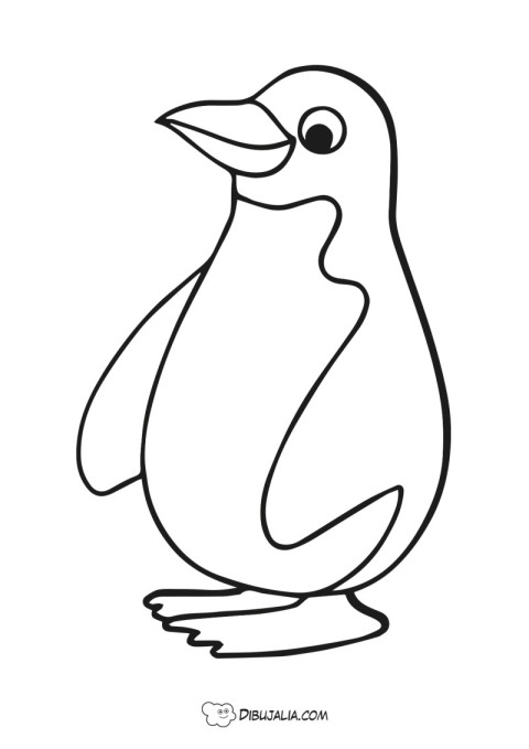 pinguino para colorear