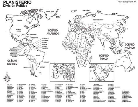 planisferio con división política con nombres pdf