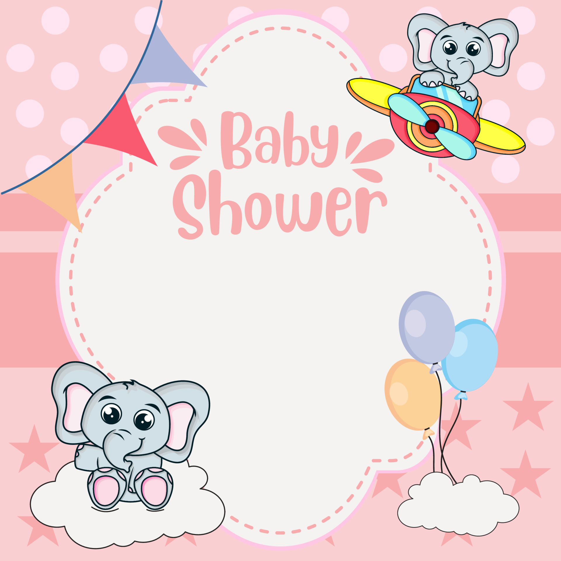 plantillas baby shower invitacion niña