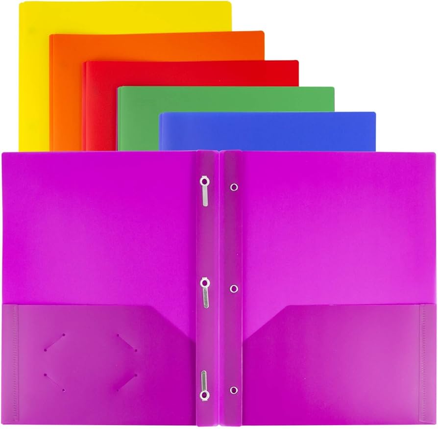 plastic pocket folders