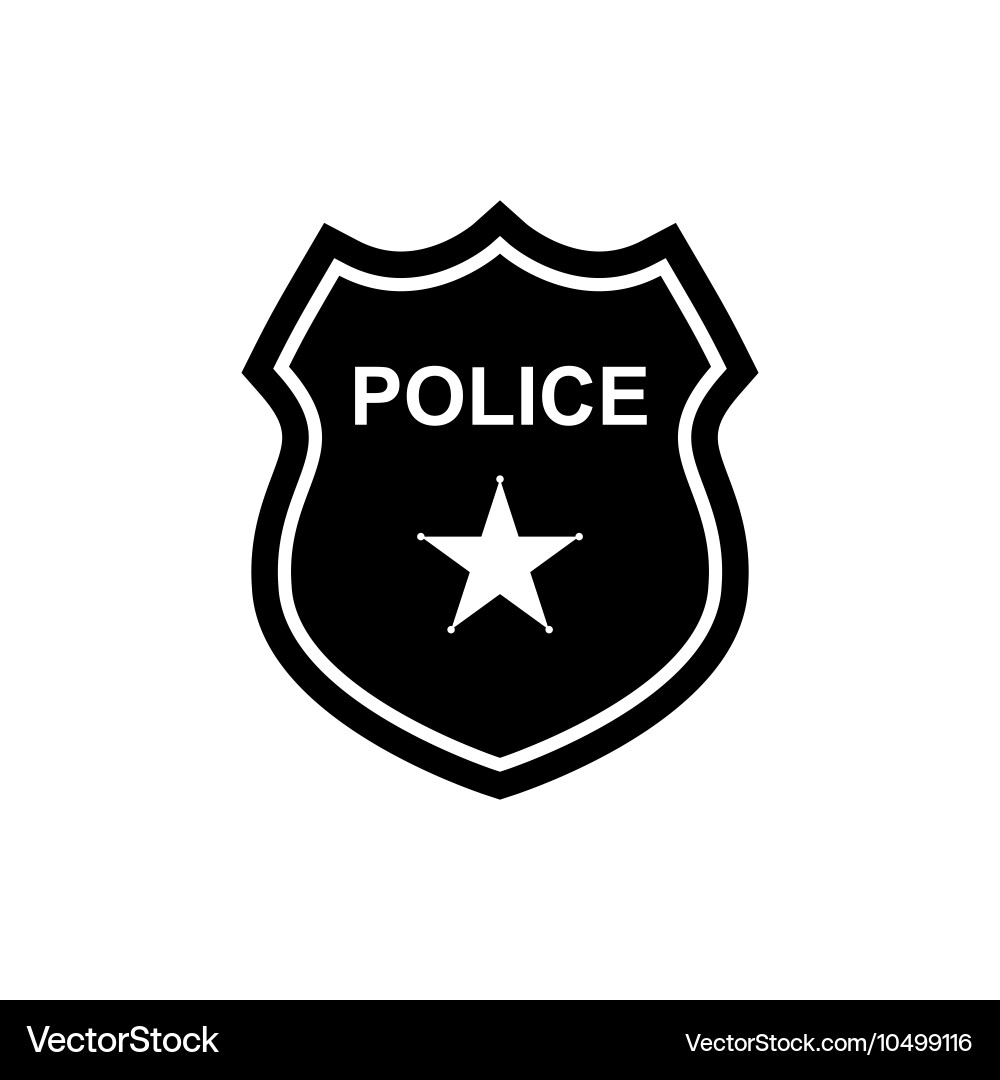 police shield vector