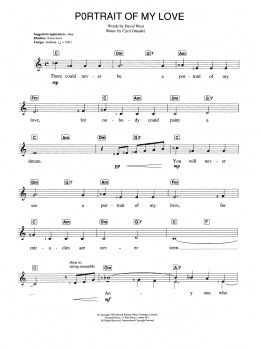 portrait of my love chords