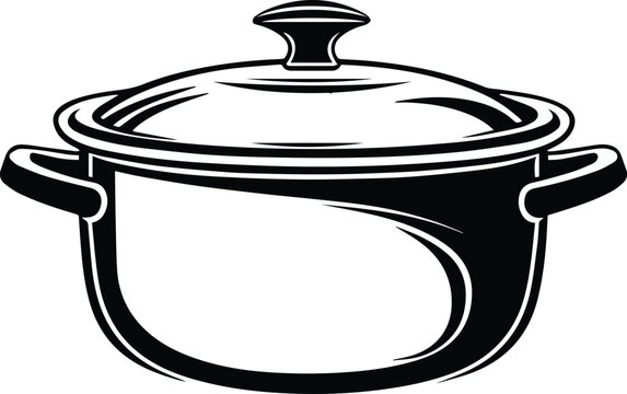 pot clipart black and white