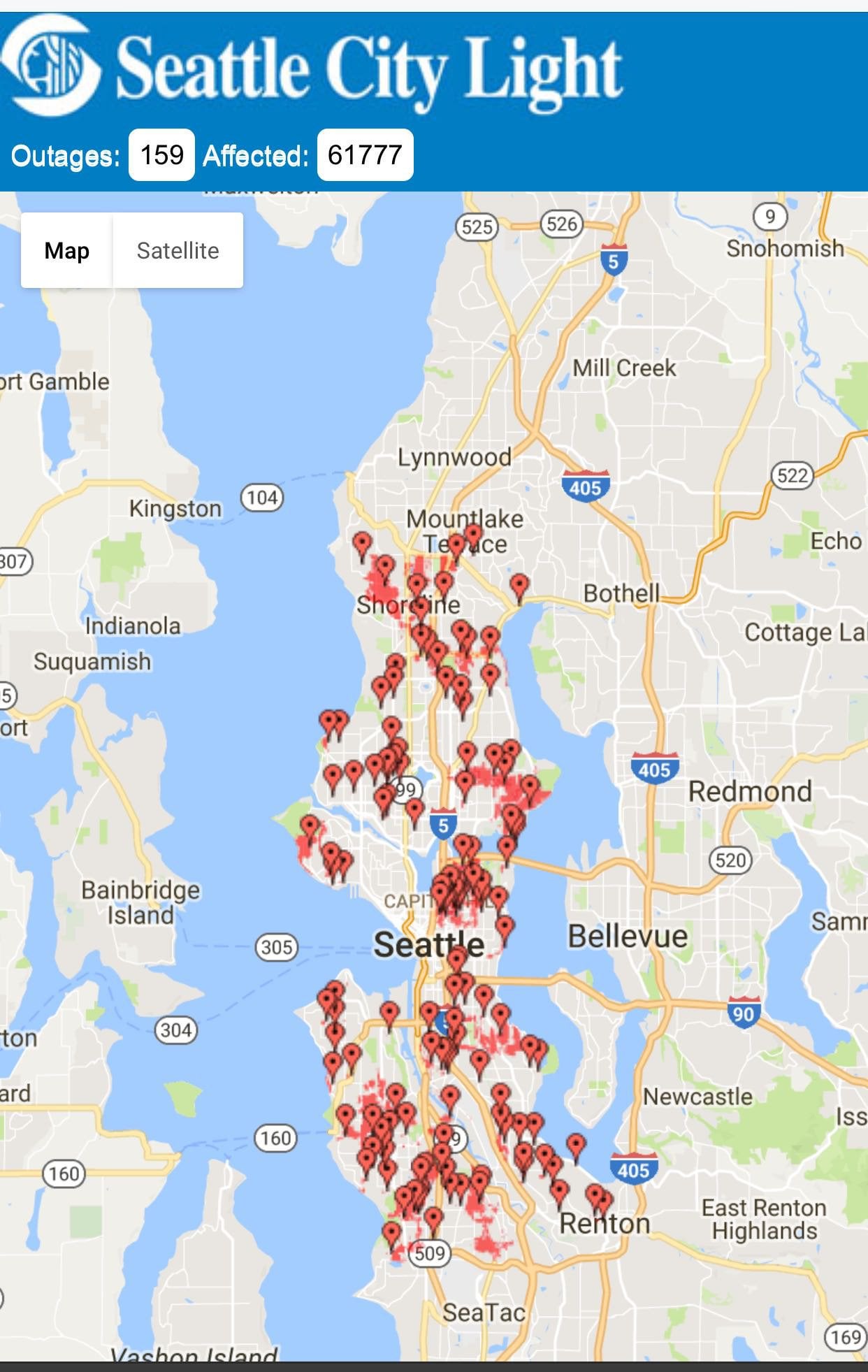 power outage north seattle