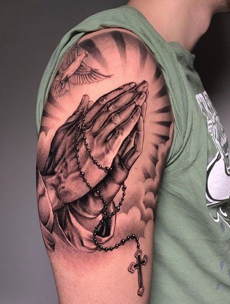 praying hands tattoo