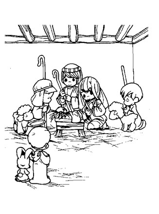 precious moments christmas coloring page