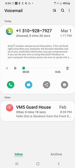 premium visual voicemail