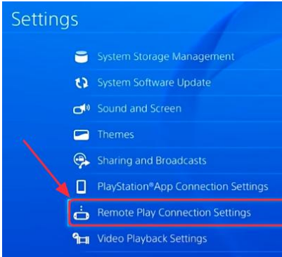 ps4 remote play settings