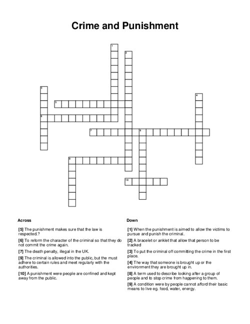 punish crossword