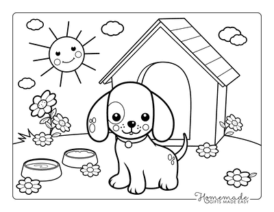 puppy dog colouring in