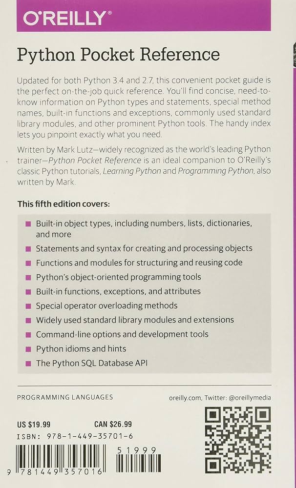 python pocket reference 5th edition pdf download