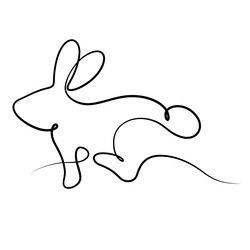 rabbit line drawing