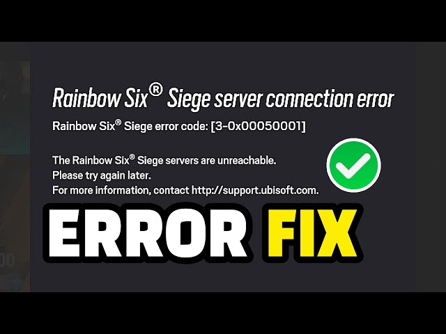 rainbow 6 siege server issues