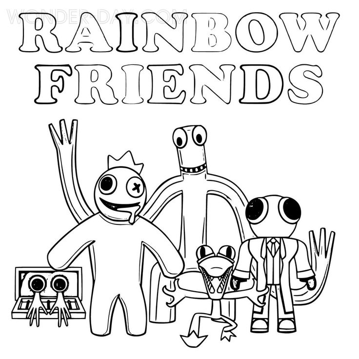 rainbow friends colour in