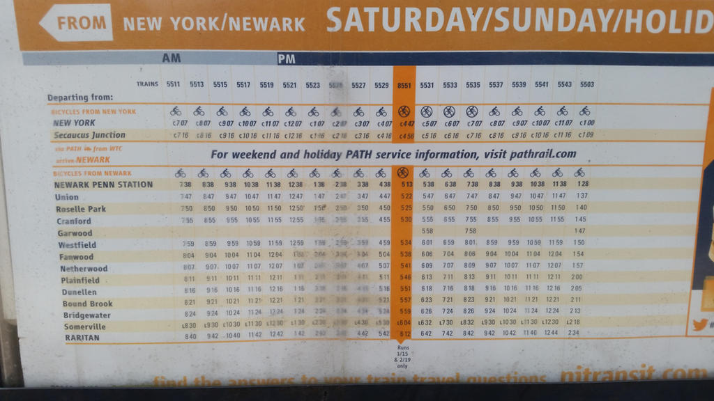 raritan line schedule