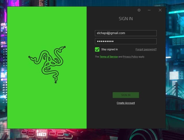 razer login account