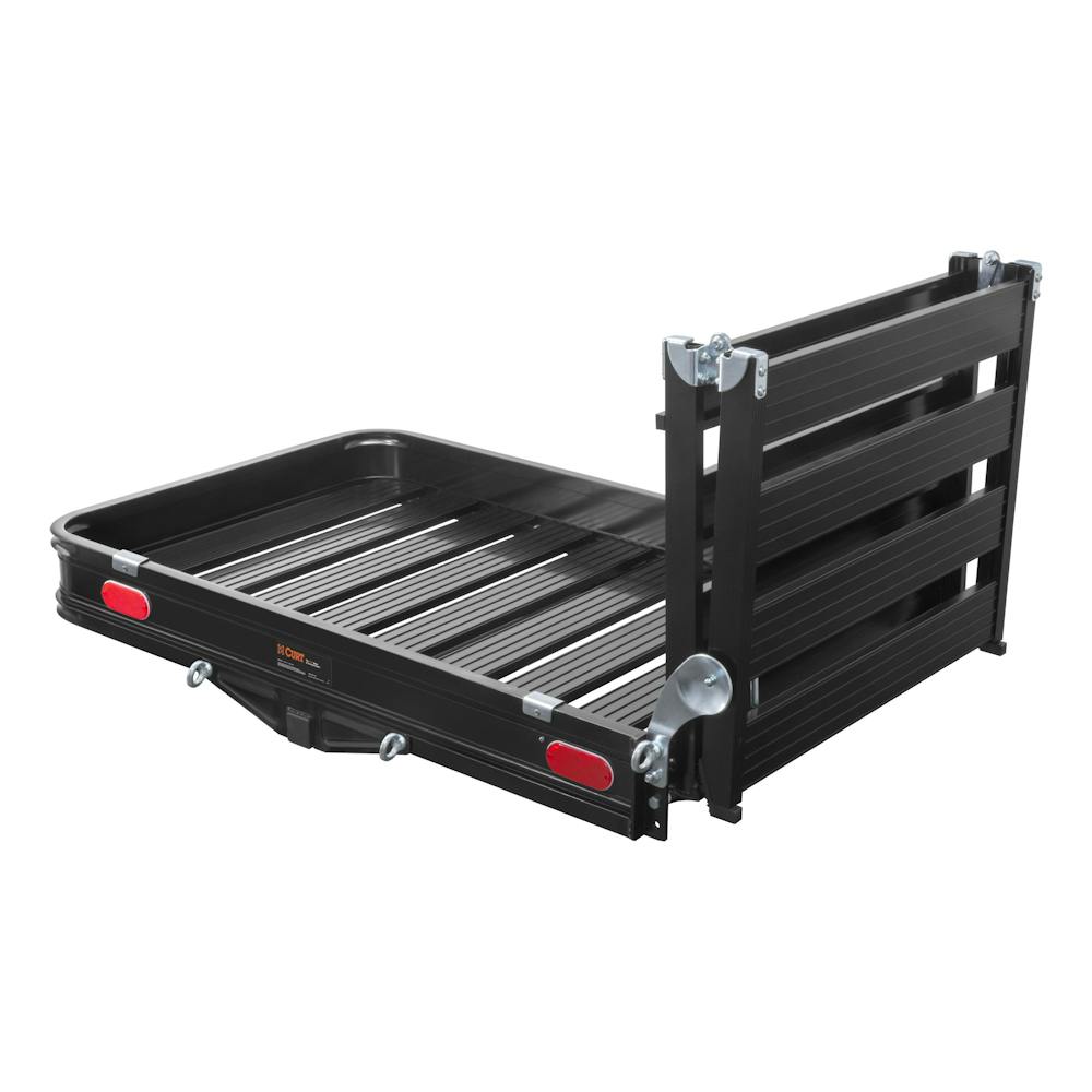 receiver hitch cargo carrier with ramp