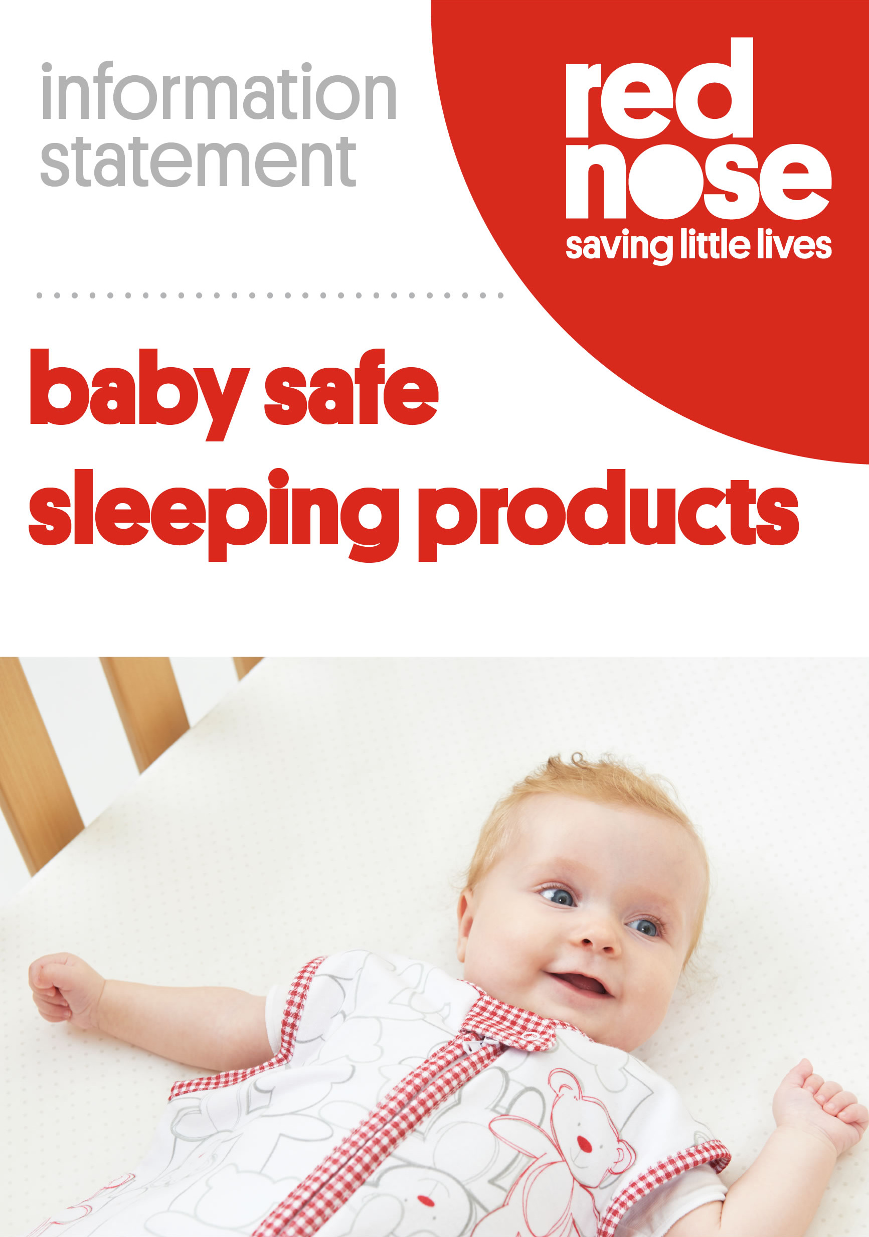 red nose safe sleeping poster