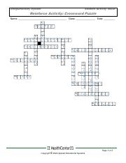 reinforce activity crossword puzzle answers